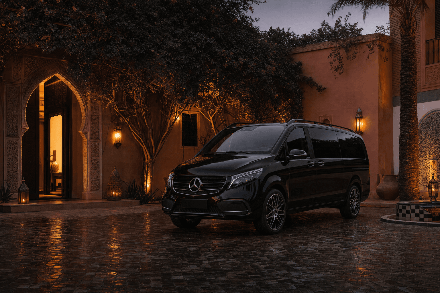 Executive SUV cabin with premium beige leather upholstery