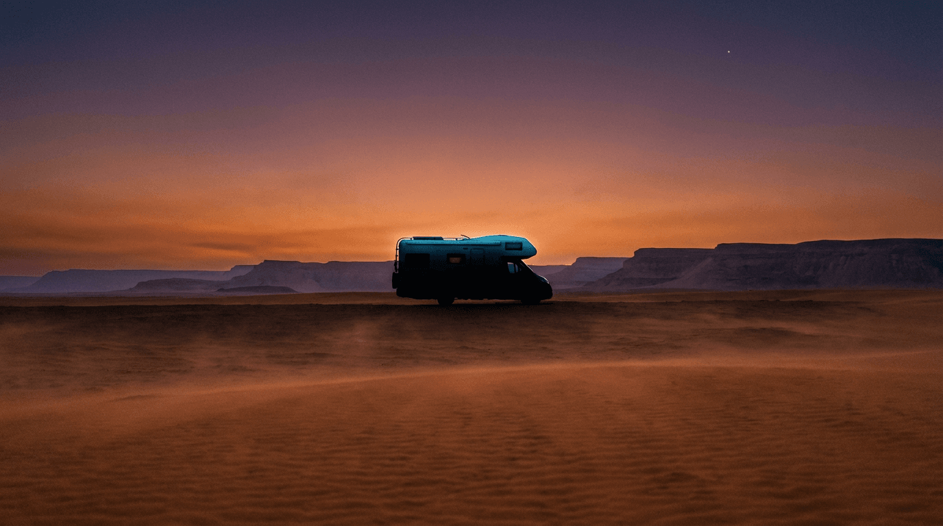 Sunset over rippled Sahara dunes